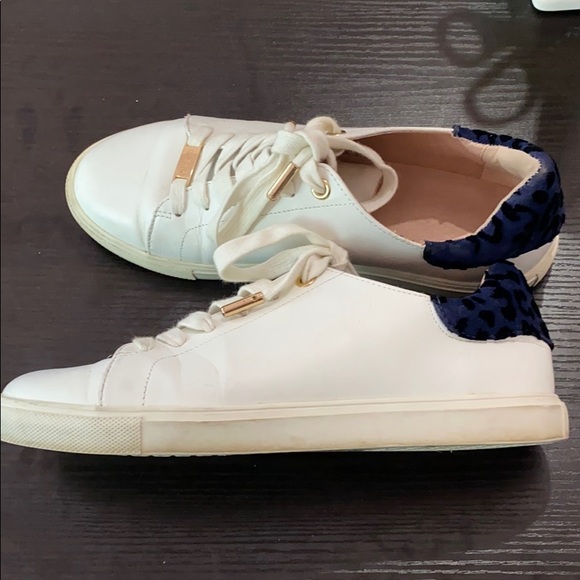 TOPSHOP WHITE LEATHER CHEETAH SNEAKERS SIZE 7 - Picture 5 of 9